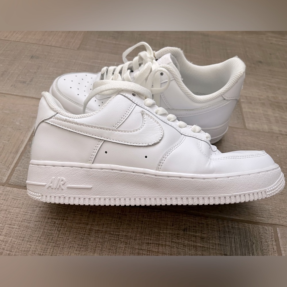 Woman’s Nike All-White Air Force 1 Sneakers Size 8